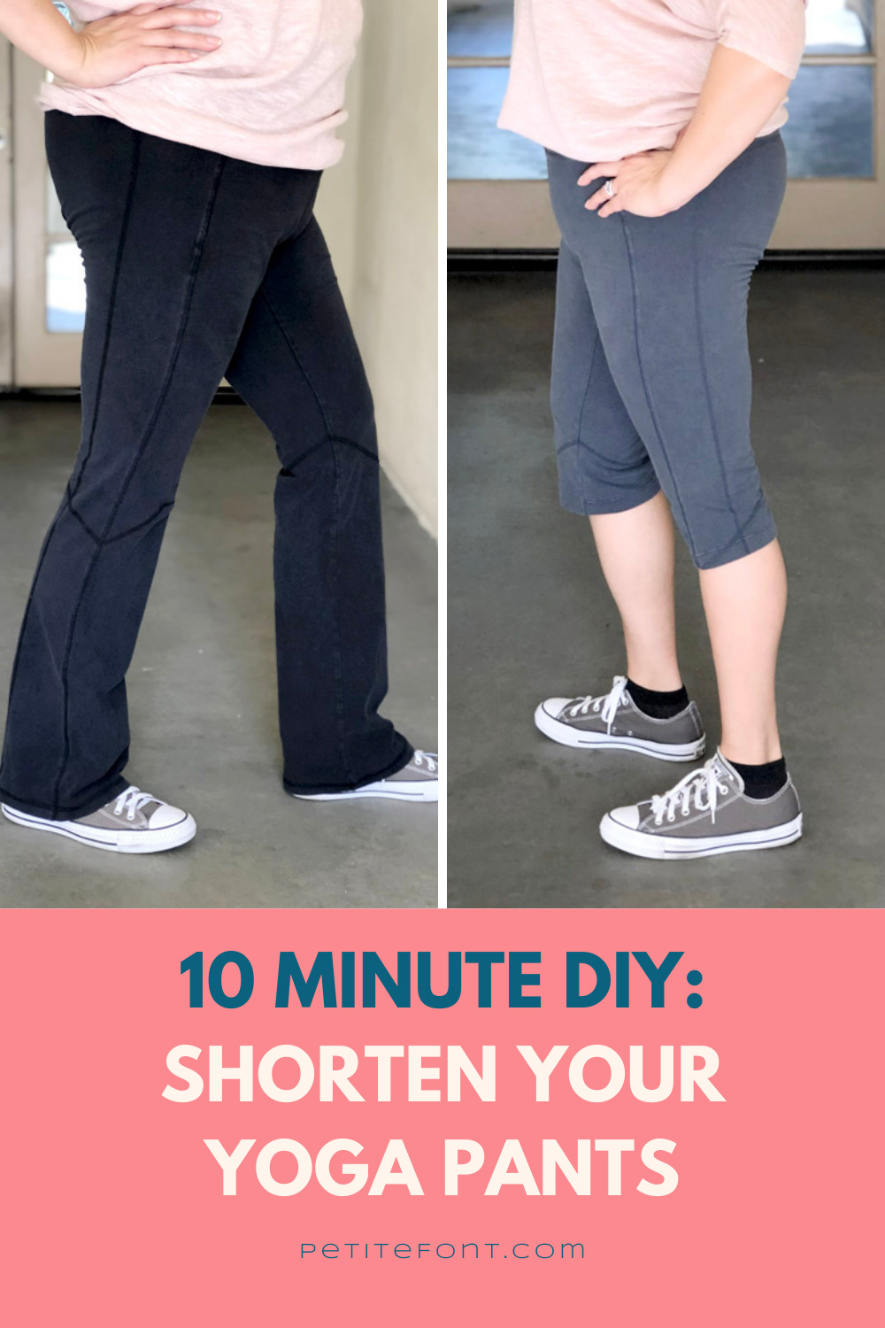 how to shorten yoga pants