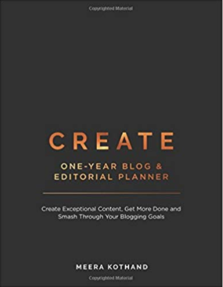 2019 Word of the Year CREATE blog planner