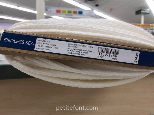 Uvita Top fabric: Endless Sea Ivory Pucker Knit fabric