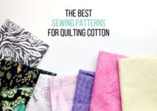 Text above an image of quilting cotton samples reads The Best Sewing Patterns for Quilting Cotton